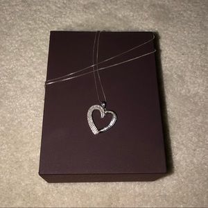 Silver & CZ Heart Necklace